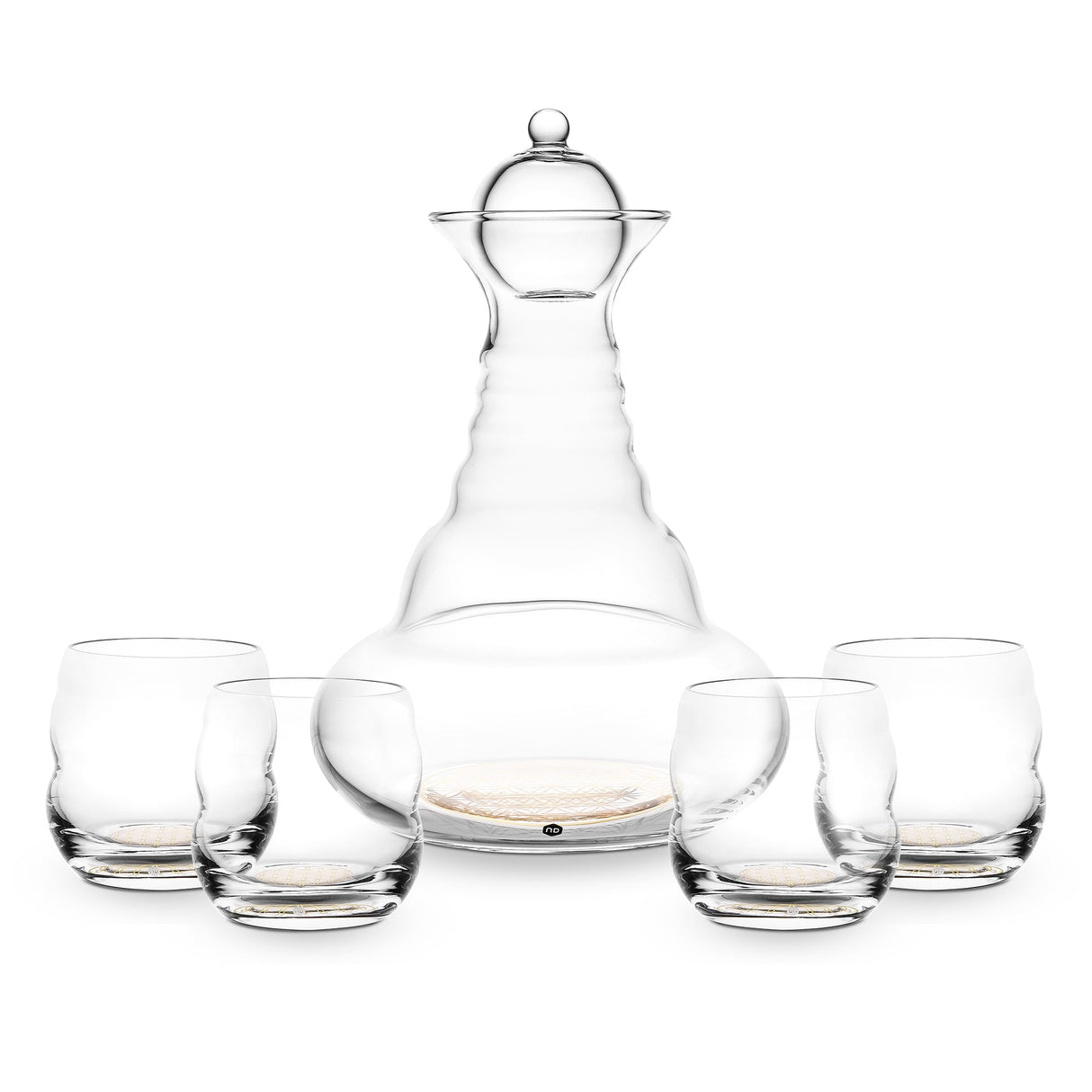 Alladin Karaffe gold 1,3 Liter + 4 Becher Mythos gold - UrQuelle