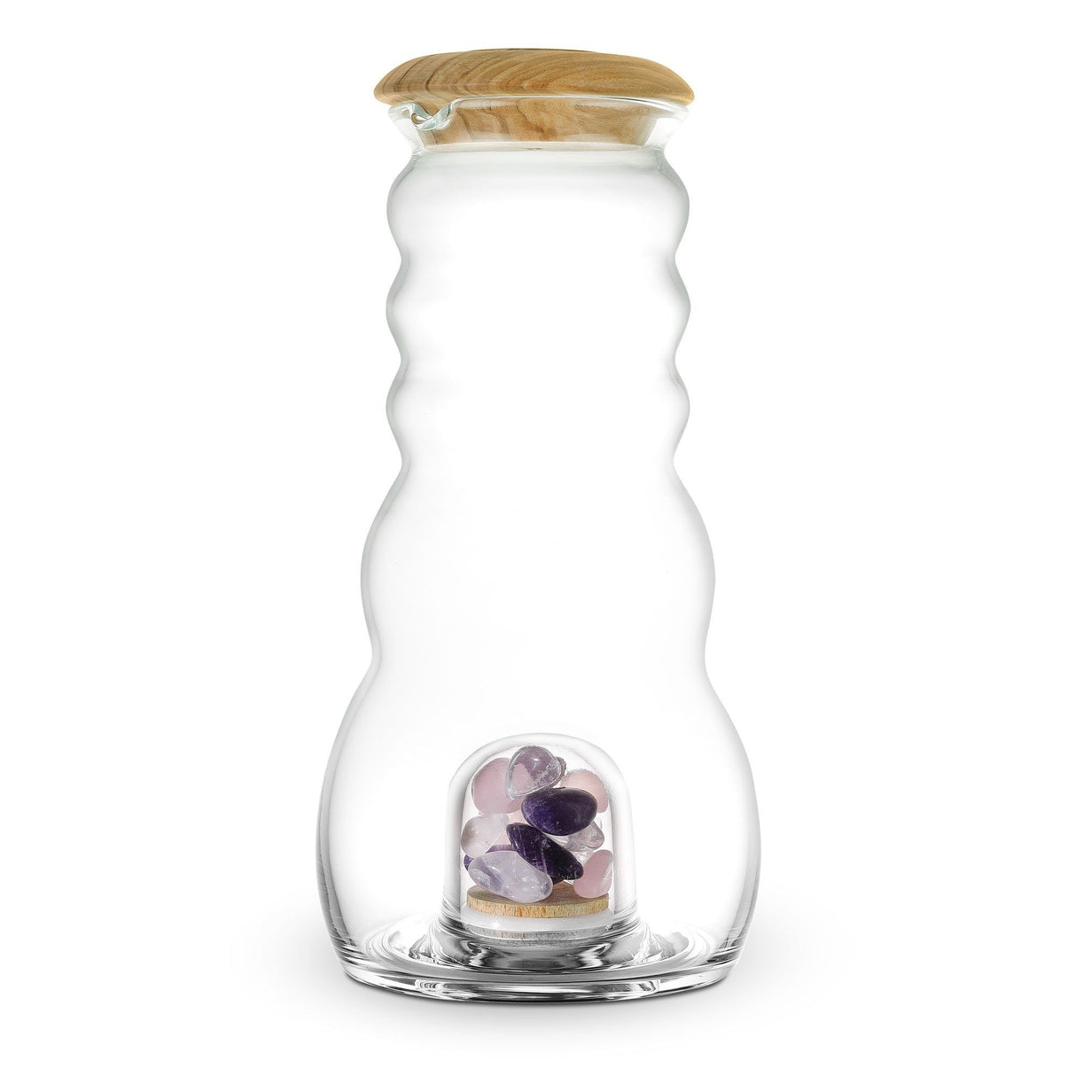 Cadus Krug 1,5 Liter mit Edelsteinen und Olivendeckel - UrQuelle