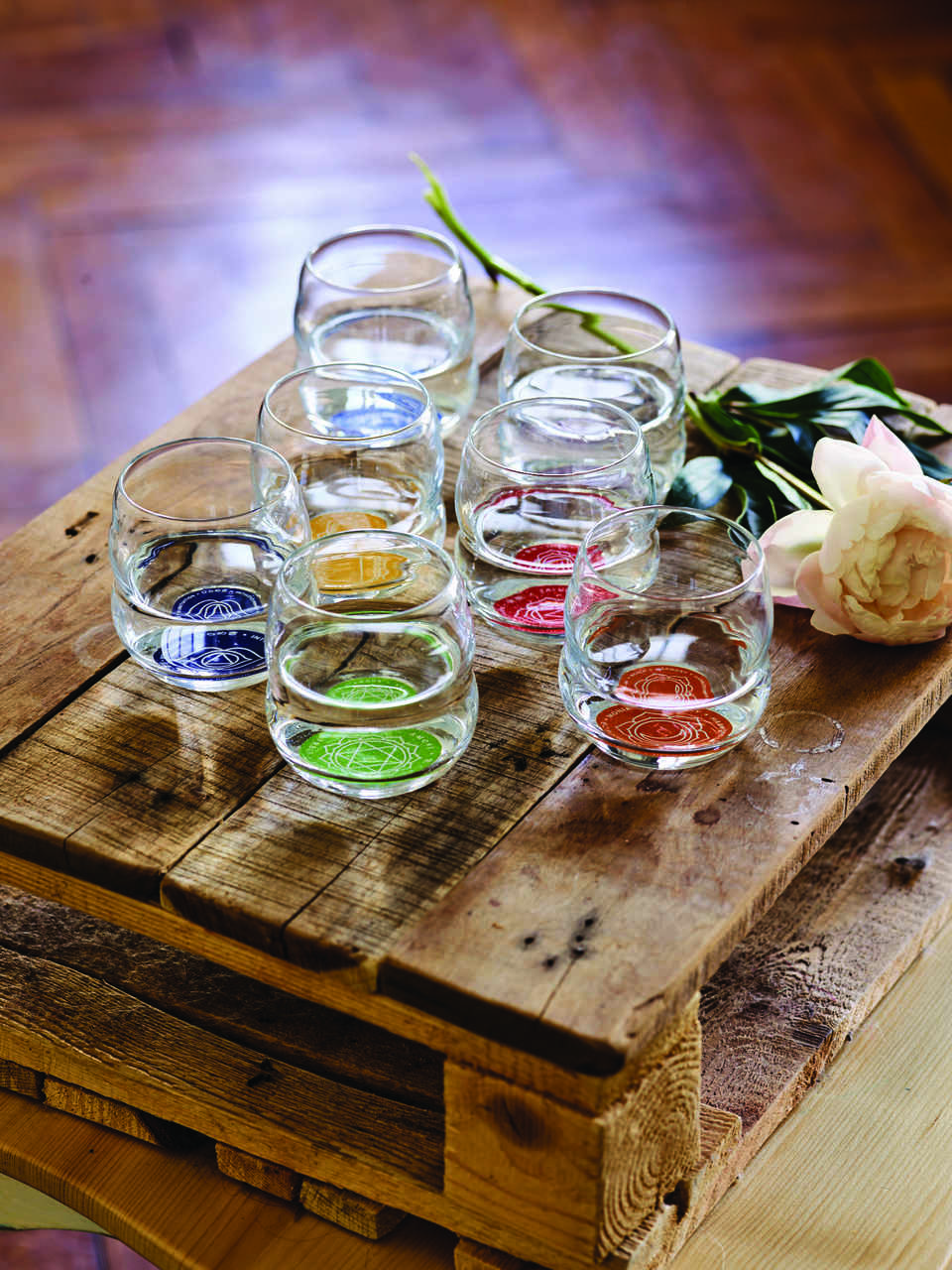 Mythos Becher Chakra / Affirmations Gläser Set - UrQuelle