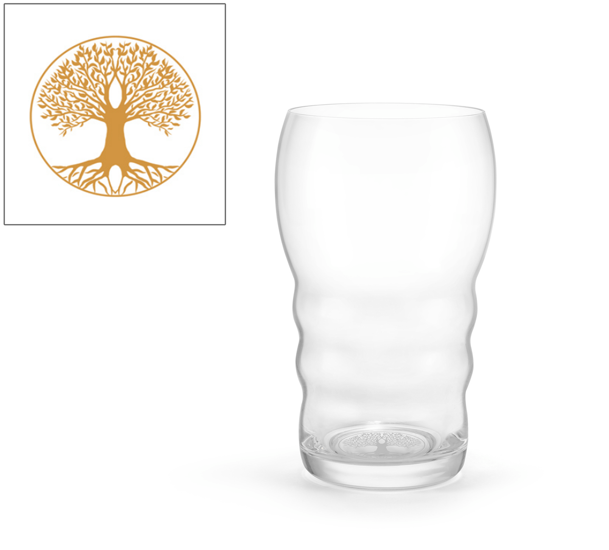 Trinkglas Galileo Lebensbaum Gold - UrQuelle