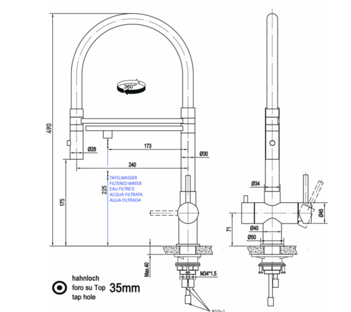 Vizio 3 - Wege - Brause - Armatur - UrQuelle®
