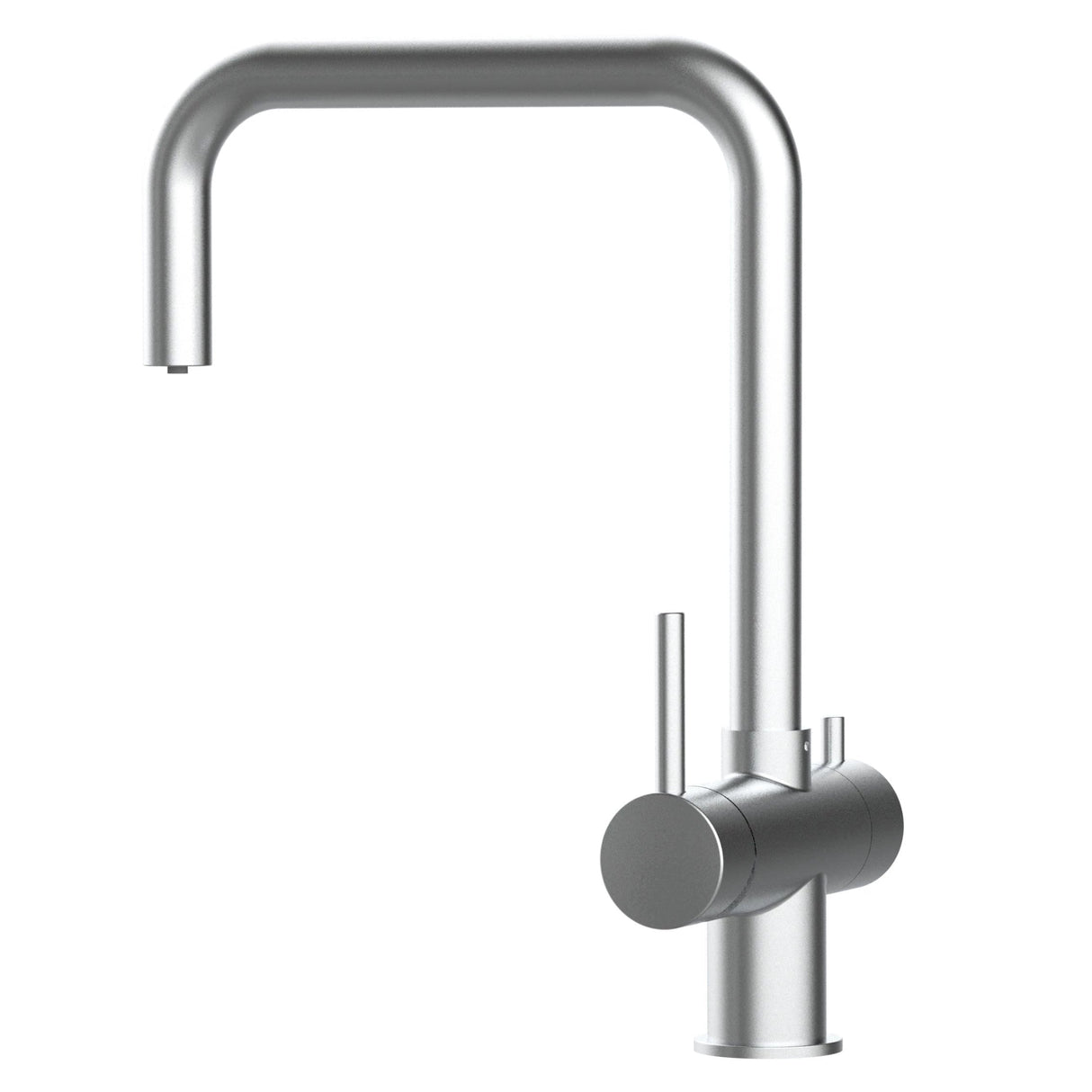Vizio 3 Wege Wasserhahn Küchenarmatur, Edelstahl Massiv mit 360° schwenkbarem N - Auslauf, Gebürstet - UrQuelle