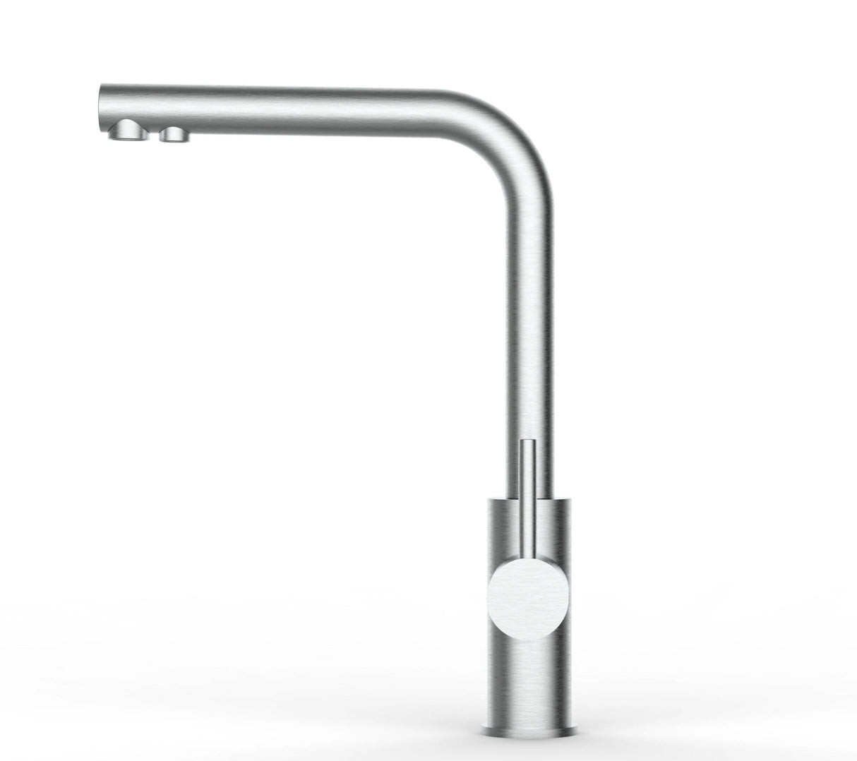 Vizio 5 Wege Wasserhahn Küchenarmatur, Edelstahl Massiv mit 360° schwenkbarem L - Auslauf, Gebürstet - UrQuelle®