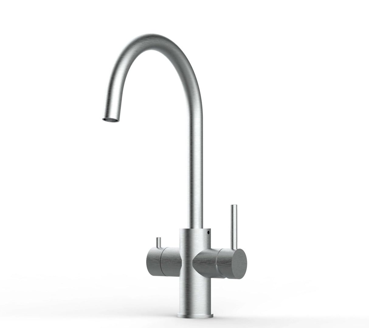 Vizio 5 Wege Wasserhahn Küchenarmatur, Edelstahl Massiv mit 360° schwenkbarem U - Auslauf, Gebürstet - UrQuelle®