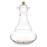 Karaffe Alladin 1,3 l Gold – Blume des Lebens – Goldknauf – mundgeblasen, Freisteller