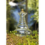 Karaffe Alladin Blume des Lebens im Wald, mundgeblasenes Glas mit Goldknauf