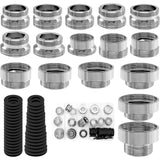 16 Stück Metall Wasserhahn-Adapter Set – alle Gewindeadapter, Dichtringe und Reduzierstücke in der Übersicht