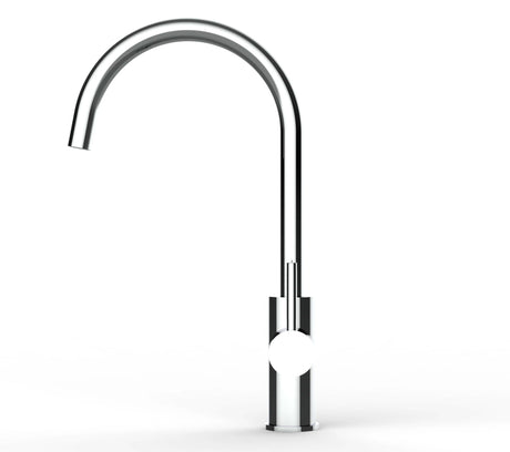 Vizio 5 Wege Wasserhahn Küchenarmatur, Edelstahl Massiv mit 360° schwenkbarem U - Auslauf, Hochglanz Poliert - UrQuelle®