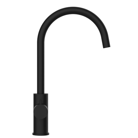 Vizio 5 Wege Wasserhahn Küchenarmatur, Edelstahl Massiv mit 360° schwenkbarem U - Auslauf, PVD Schwarz Matt - UrQuelle®