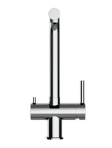 Vizio Niederdruck 3 Wege Wasserhahn Küchenarmatur, Edelstahl Massiv, 360° schwenkbarem L - Auslauf, Hochglanz Poliert - UrQuelle