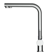 Vizio Niederdruck 3 Wege Wasserhahn Küchenarmatur, Edelstahl Massiv, 360° schwenkbarem L - Auslauf, Hochglanz Poliert - UrQuelle