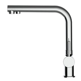 Vizio Niederdruck 3 Wege Wasserhahn Küchenarmatur, Edelstahl Massiv, 360° schwenkbarem L - Auslauf, Hochglanz Poliert - UrQuelle