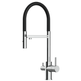 Vizio 3-Wege-Brause-Armatur Edelstahl gebürstet schwarz - UrQuelle® Diamant